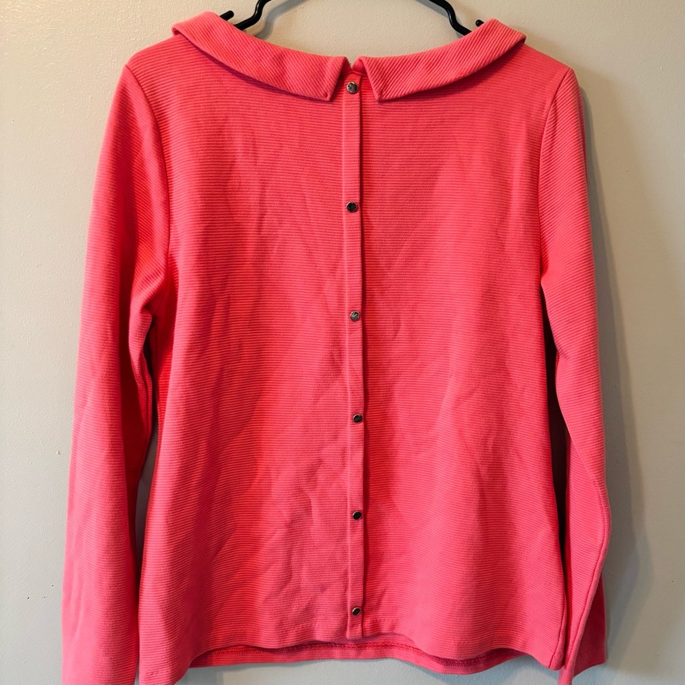 💸📉 Talbots Ribbed Back Button Top - Picture 3 of 4